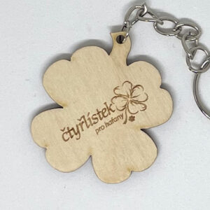 Dřevěná klíčenka ČTYŘLÍSTEK
