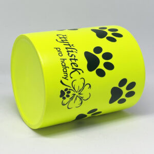 Neonový hrnek s ťapkami, žlutý