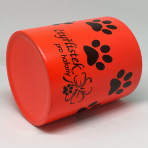 Neonový hrnek s ťapkami, oranžový