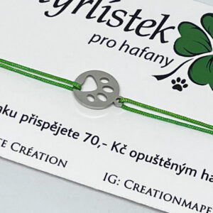 Šňůrkový náramek, zelený