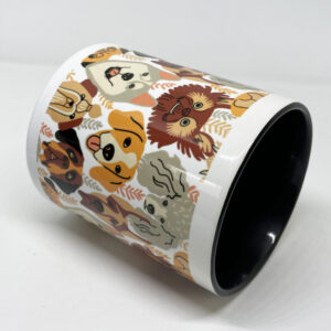 Hrnek s pejsky, černý