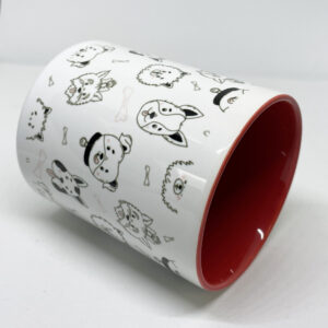Hrnek s pejsky, červený